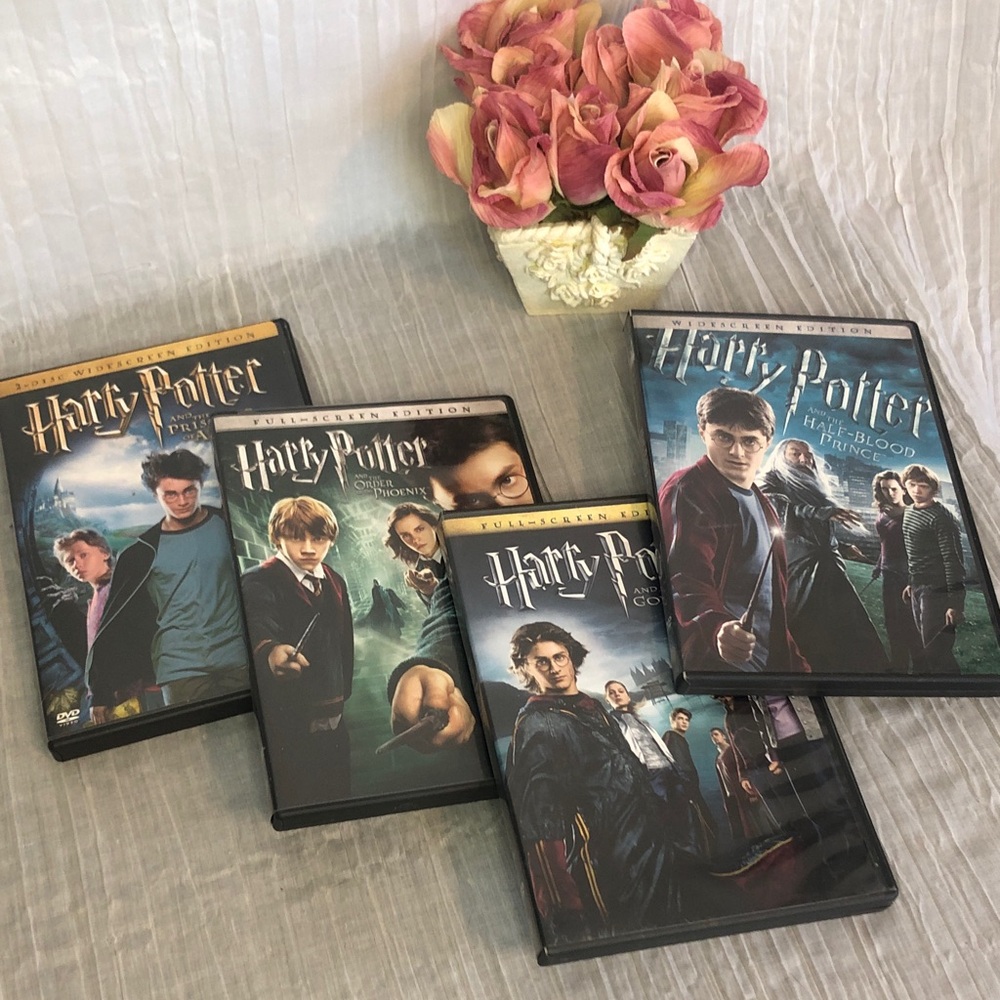 HARRY POTTER DVDs movies 3, 4, 5, 6 Prisoner of Azkaban, Half Blood Prince ++